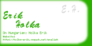 erik holka business card